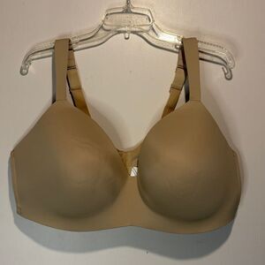 Cacique Lightly Lined T-shirt No Wire Bra 46DDD Nude Beige Adjustable Straps
